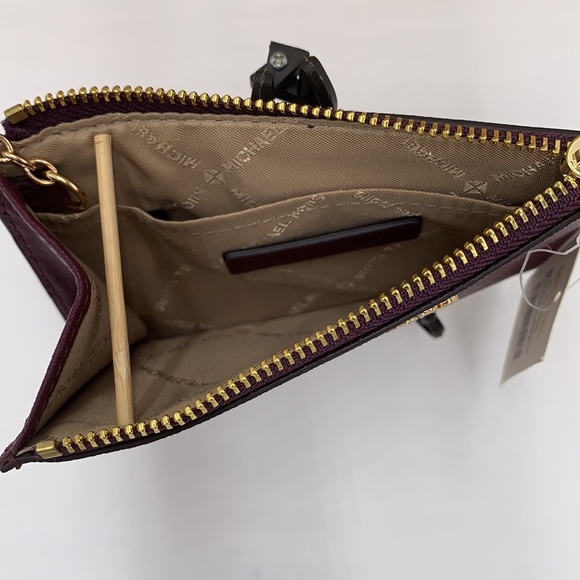 MICHAEL KORS SMALL TOP ZIP COINPOUCH WITH ID BORDEAUX COLOR - Picture 11 of 11